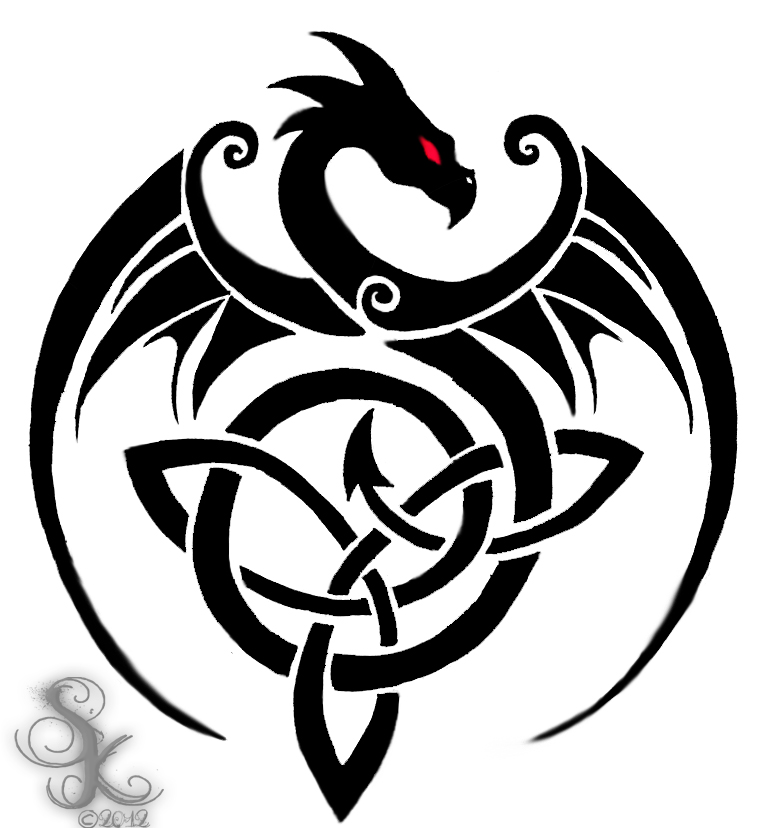 Celtic Dragon Trinity Knot by DeathShiva on Clipart library