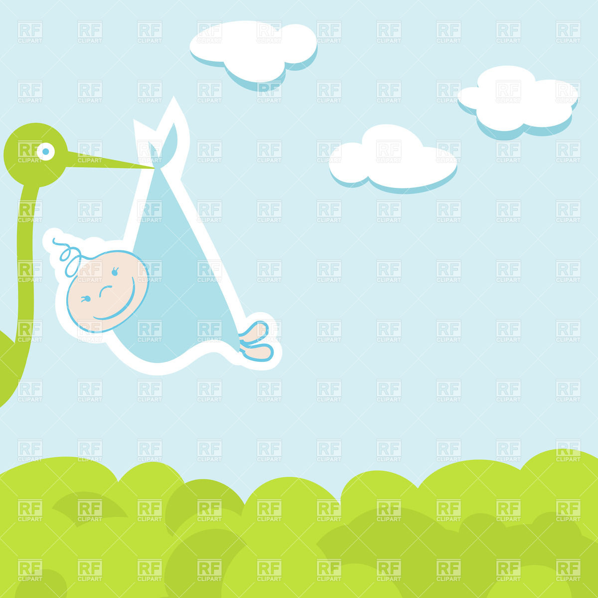 free clipart stork with baby boy - photo #43