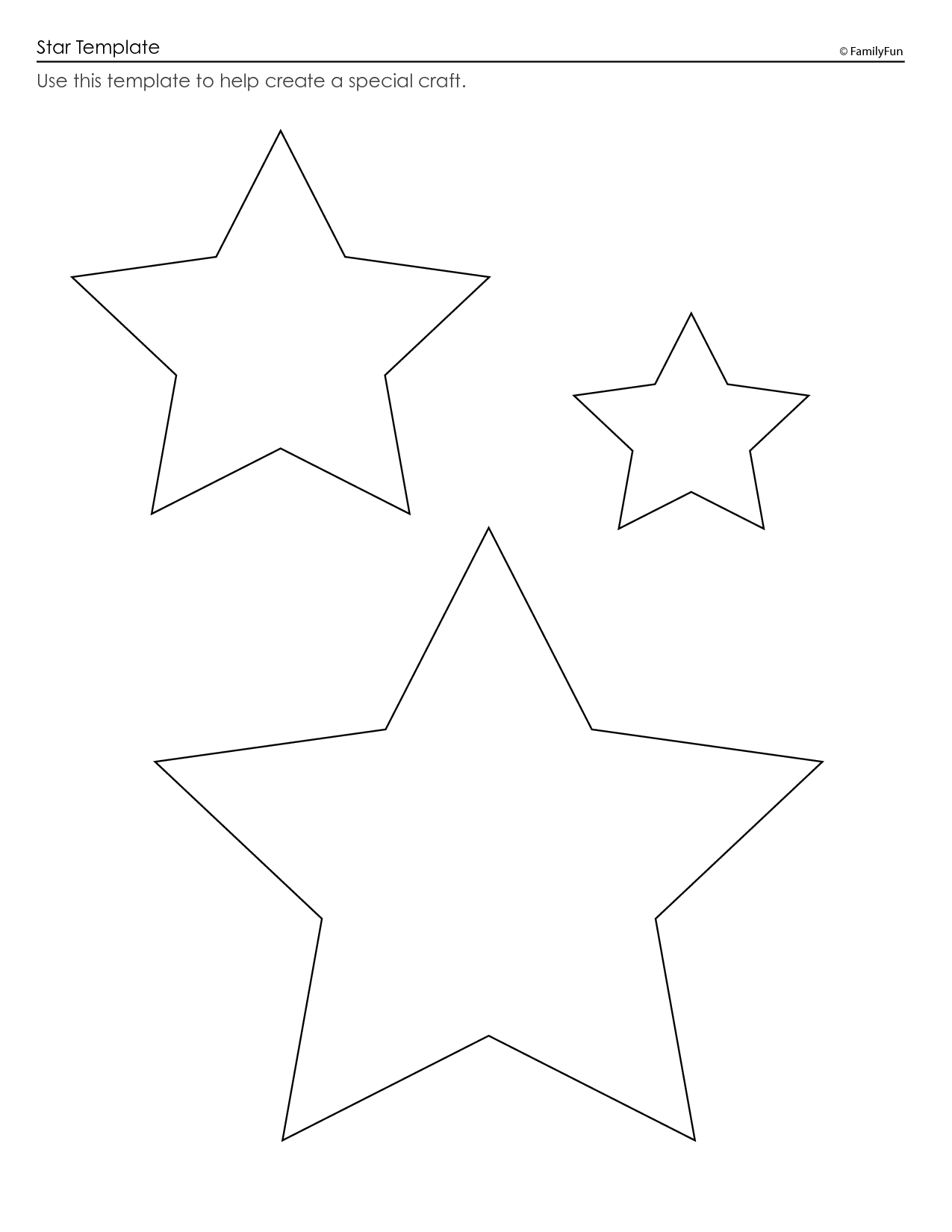 Free Star Template Printable Pdf