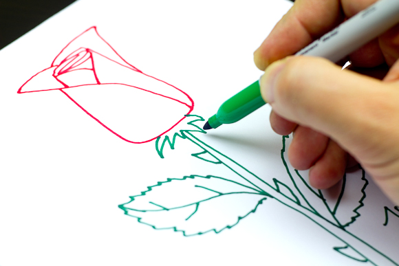 How To Draw A Rose - Art for Kids Hub