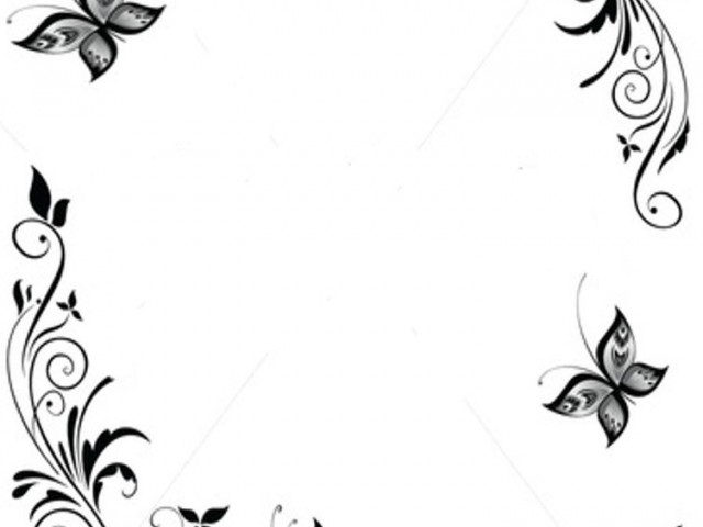 view all Black And White Butterfly Border). 