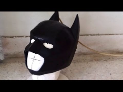 26: Batman Cowl DIY 3/3 - cardboard, sanding  painting (with 