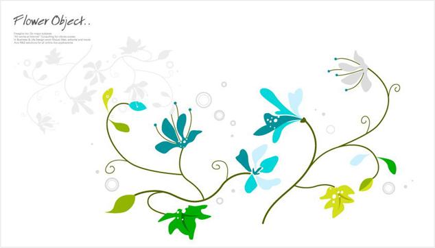 Cute flower vine vector graphics design | Download PSD, EPS, AI 