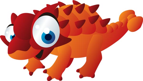 red animated dinosaur - Clip Art Library