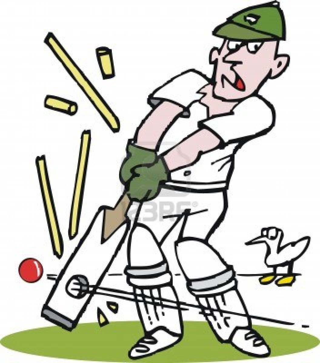 cartoon cricket player - Clip Art Library