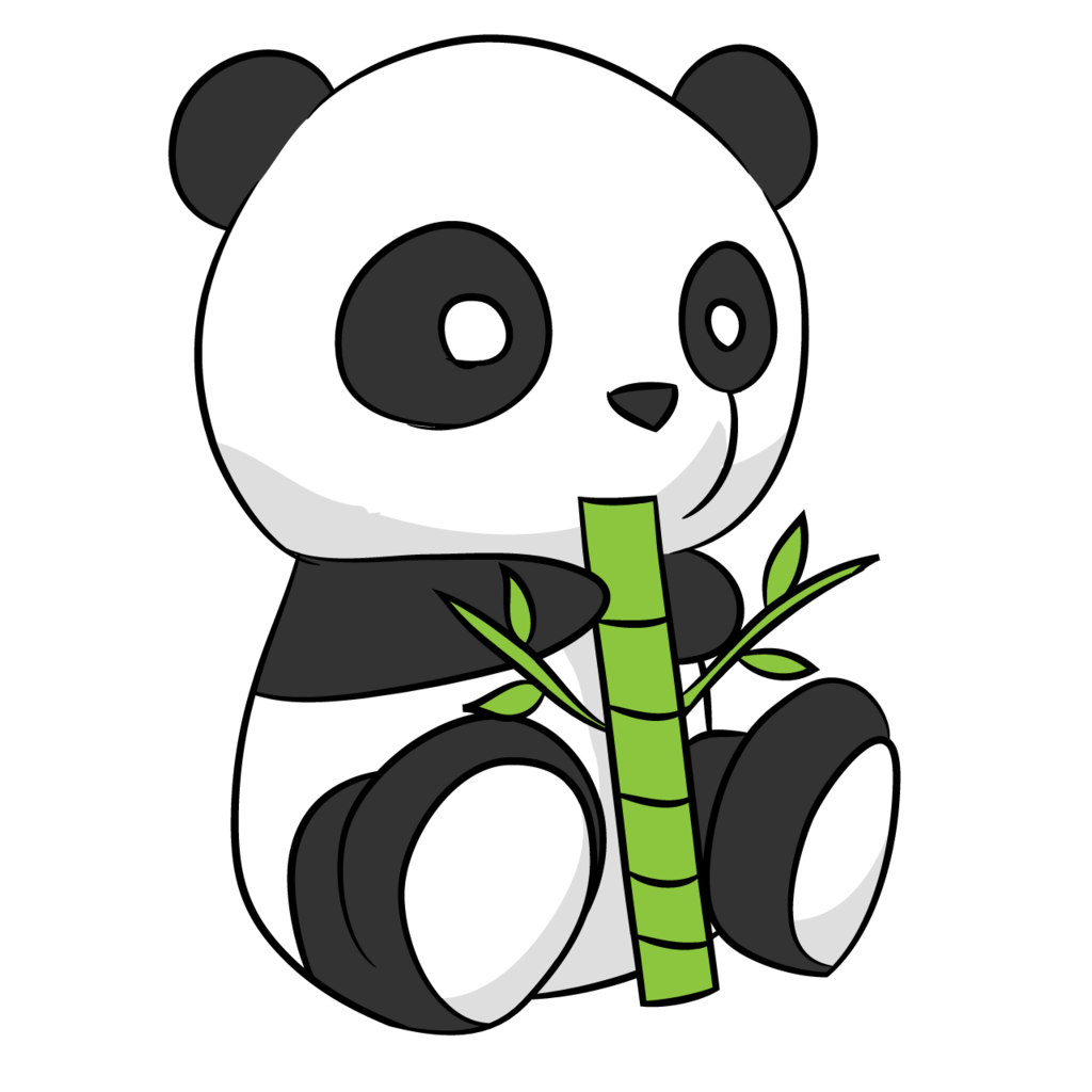 Cute panda drawing by arycarys on Clipart library