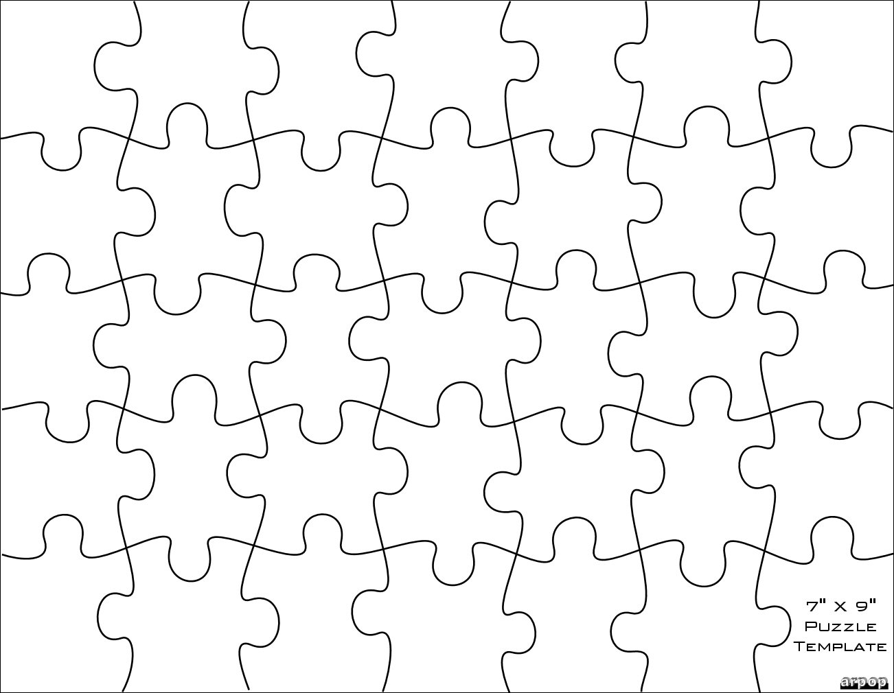 100 piece puzzle template