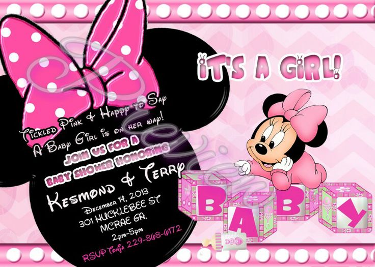 free online minnie mouse baby shower invitations