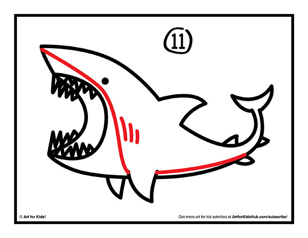 shark eating drawing easy - Clip Art Library