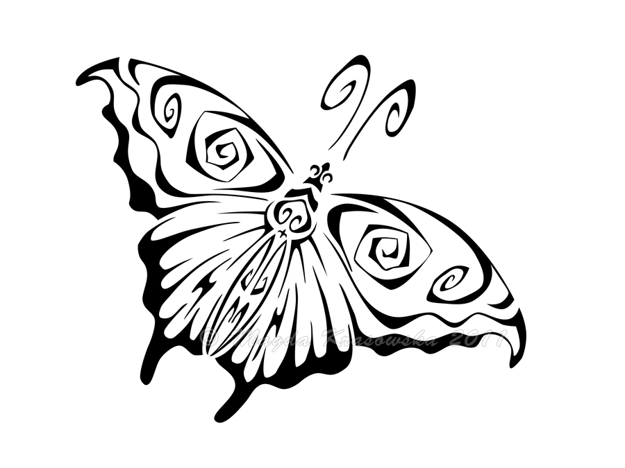 Tribal Butterflies Drawings