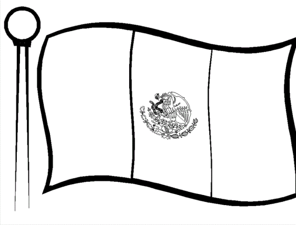 Mexican Flag Coloring Page Free - Flags Coloring pages of 