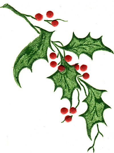 christmas clip art holly leaf - photo #42