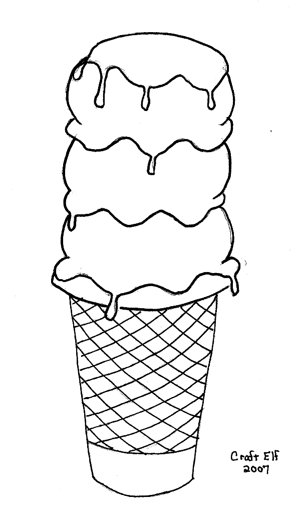 Picture Ice Cream Cone Free Download Clip Art Printable Doodle