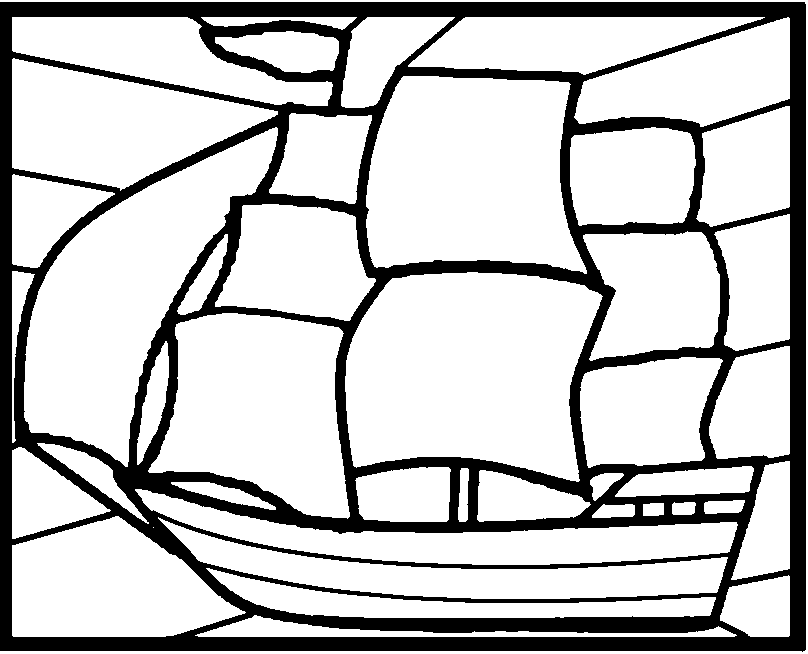 Stained Glass Sailboat Sailing Sail Stepping Stone Patterns