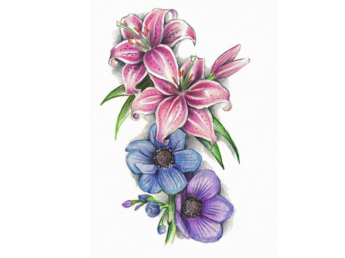 Free African Violet Tattoo, Download Free African Violet Tattoo png