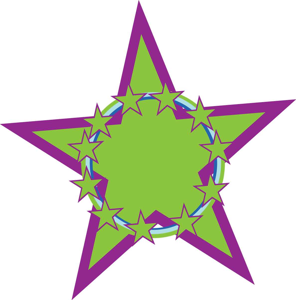 Images For  Green Star Clip Art