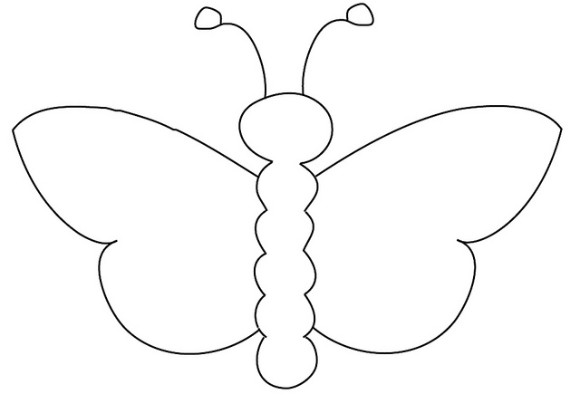 Butterfly Outline Pattern 