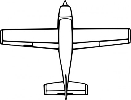 Wirelizard Top Down Airplane View clip art Vector clip art - Free 