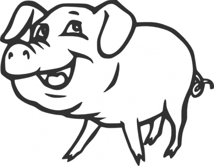 Pig Clip Art Outline | Clipart library - Free Clipart Images