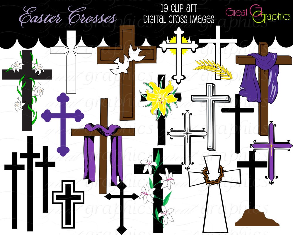 Popular items for clipart crosses on Etsy