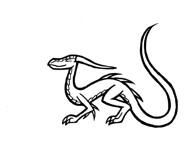 Pix For  Simple Dragon Outline For Kids