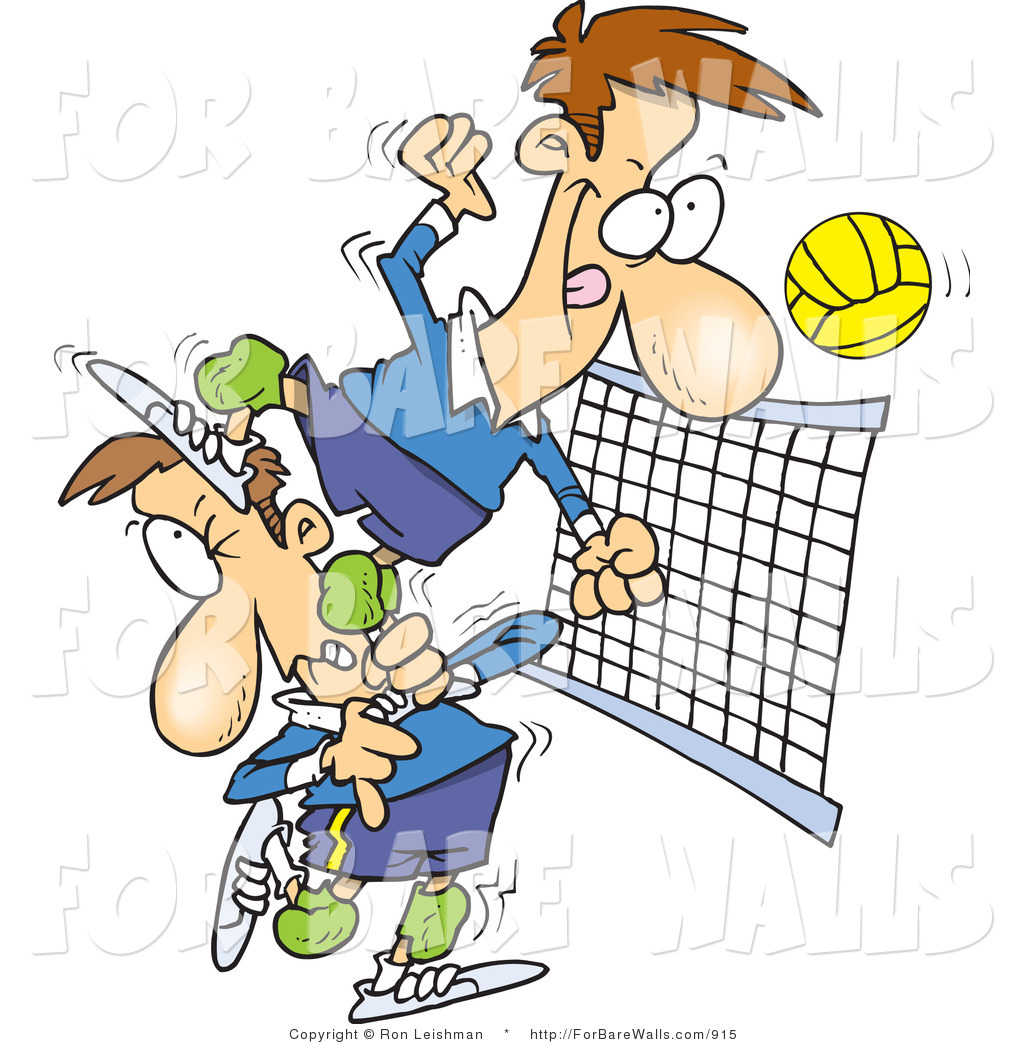 funny cartoon volleyball player - Clip Art Library
