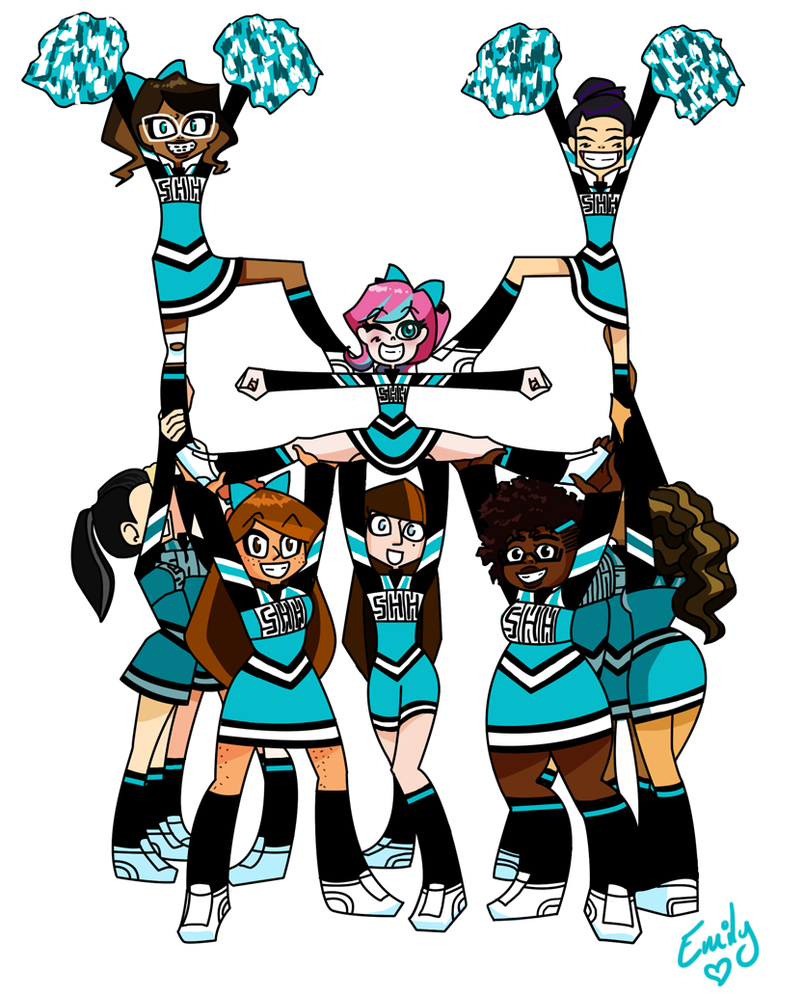 Cartoon Cheerleaders - Clipart library