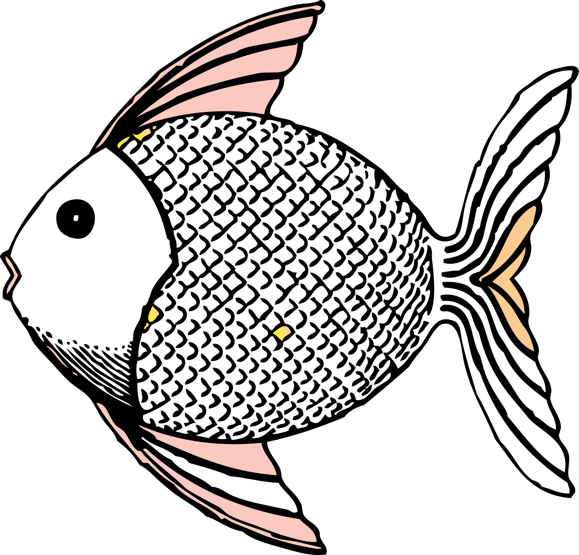 Black And White Fish Drawings - Clipart library