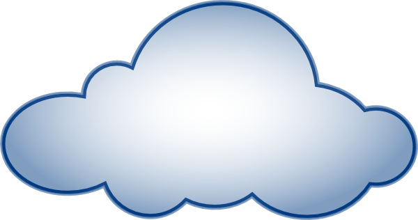 Blue Cloud clip art - vector clip art online, royalty free 