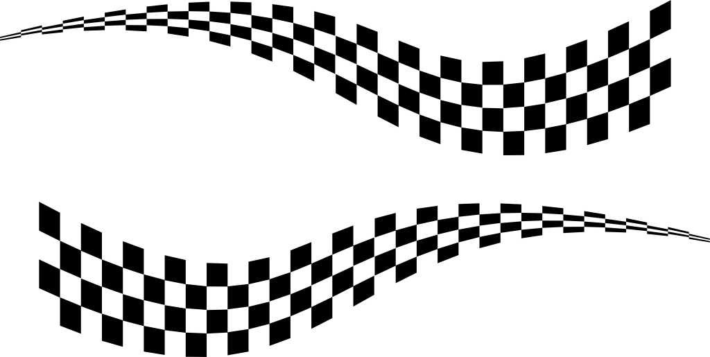 2 x LARGE CHEQUERED FLAG VINYL STICKERS 3 SIZES race car van 