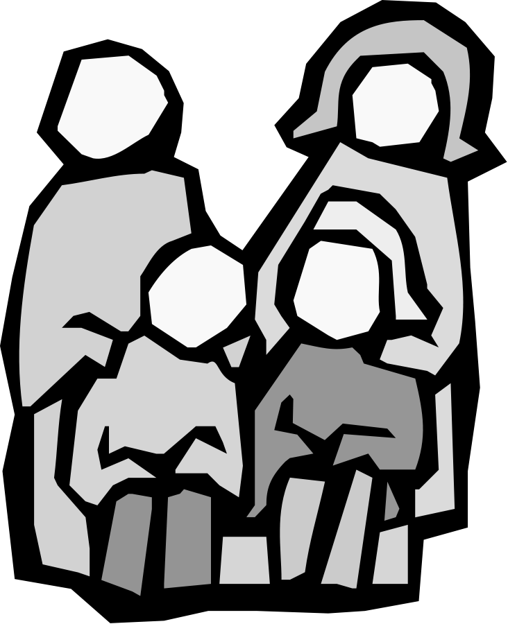 The family small clipart 300pixel size, free design