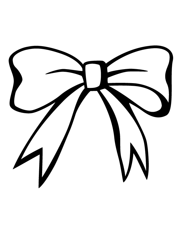 Free coloring pages of pink bow