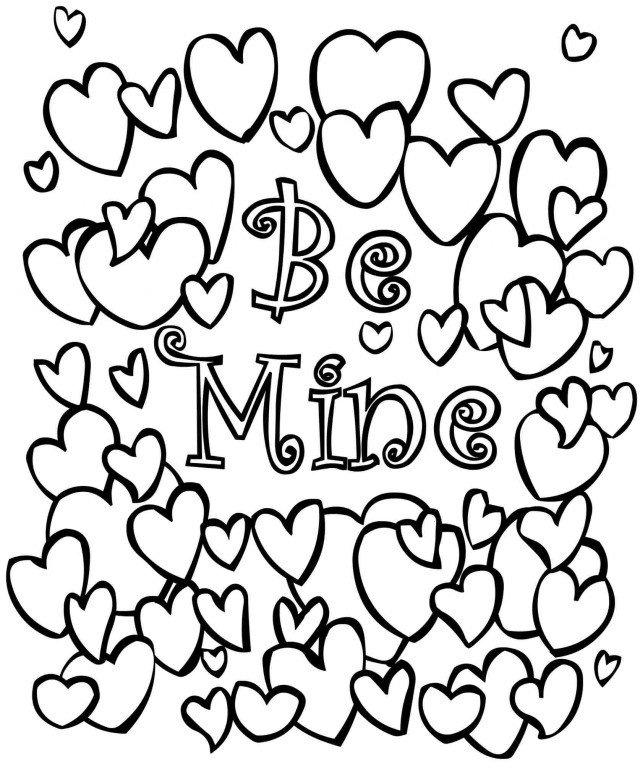 Coloring Sheets Valentine Card Free Printable For Toddler 10670 