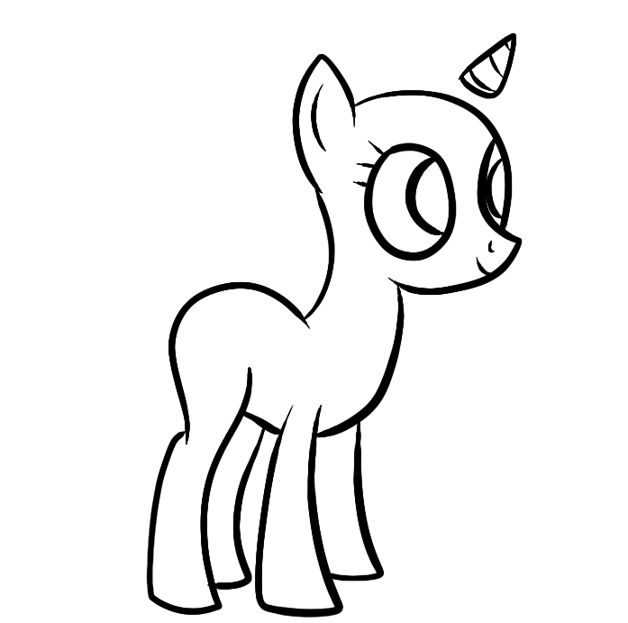 Clipart library: More Like Blank MLP G4 Lineart by