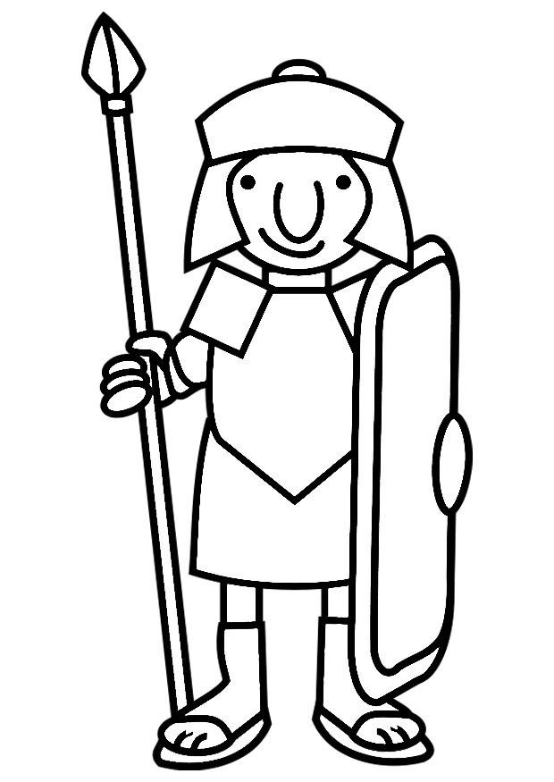 Coloring page Roman soldier - img 19795.