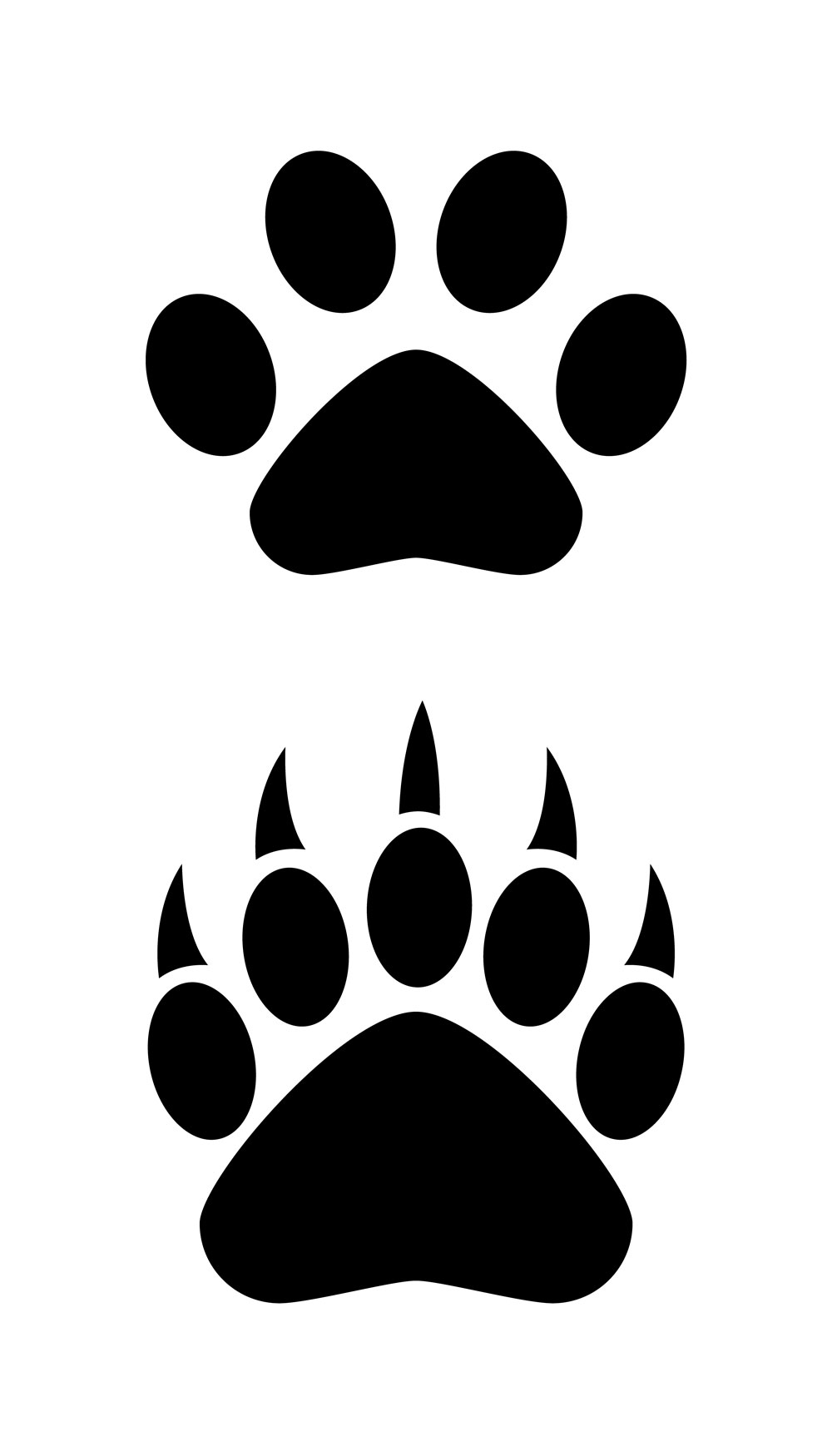 Bear Paw Clipart Black And White - Gallery