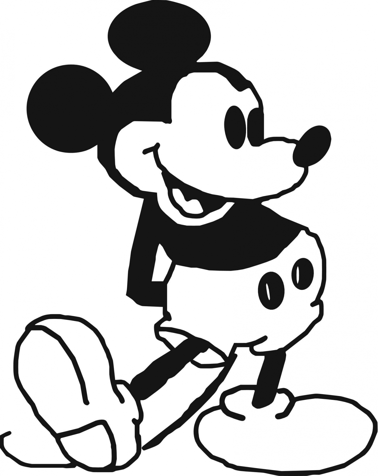 Black And White Mickey Printable