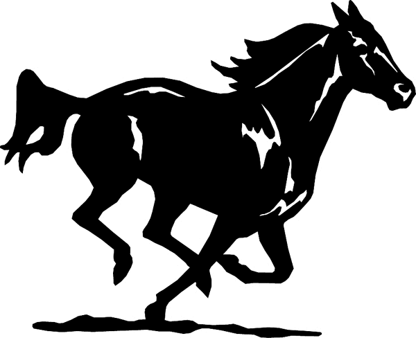 horse galloping silhouette
