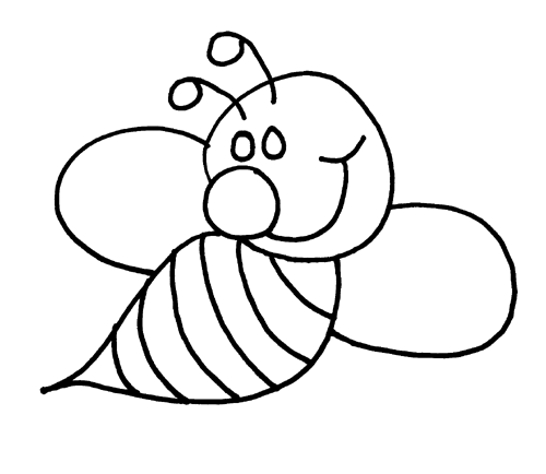 Bumble Bee Template Printable, Bumble Bee Outline clip art 