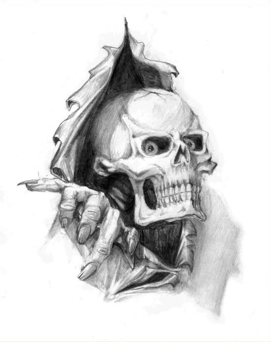 skeleton ripping through skin tattoo - Clip Art Library