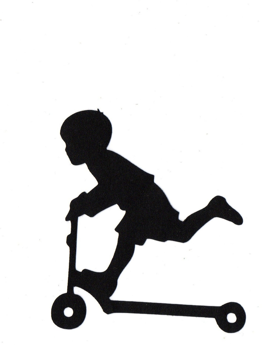 BOY riding scooter Child Silhouette die by simplymadescrapbooks