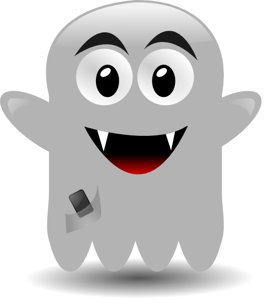 Ghost With A Cellephone Clip Art at Clipart library - vector clip art 