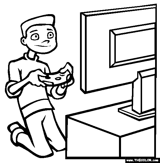 Video Games Coloring Page | Free Video Games Online Coloring