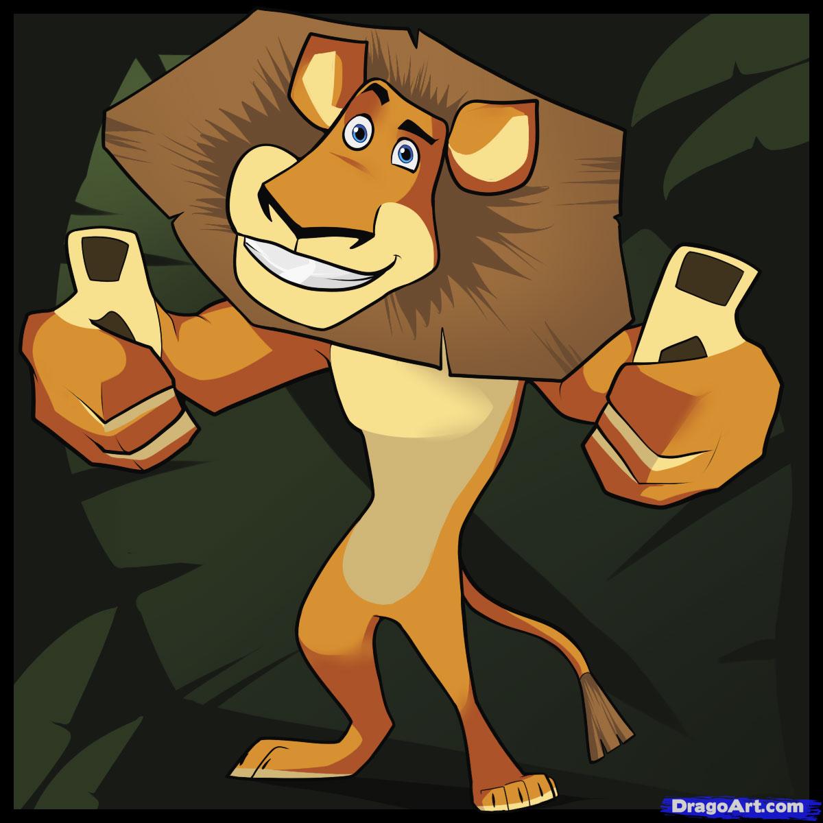 Free Draw Alex The Lion, Download Free Draw Alex The Lion png images