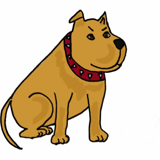 BW- Funny Cartoon Pitbull Dog Photo Sculpture | Zazzle