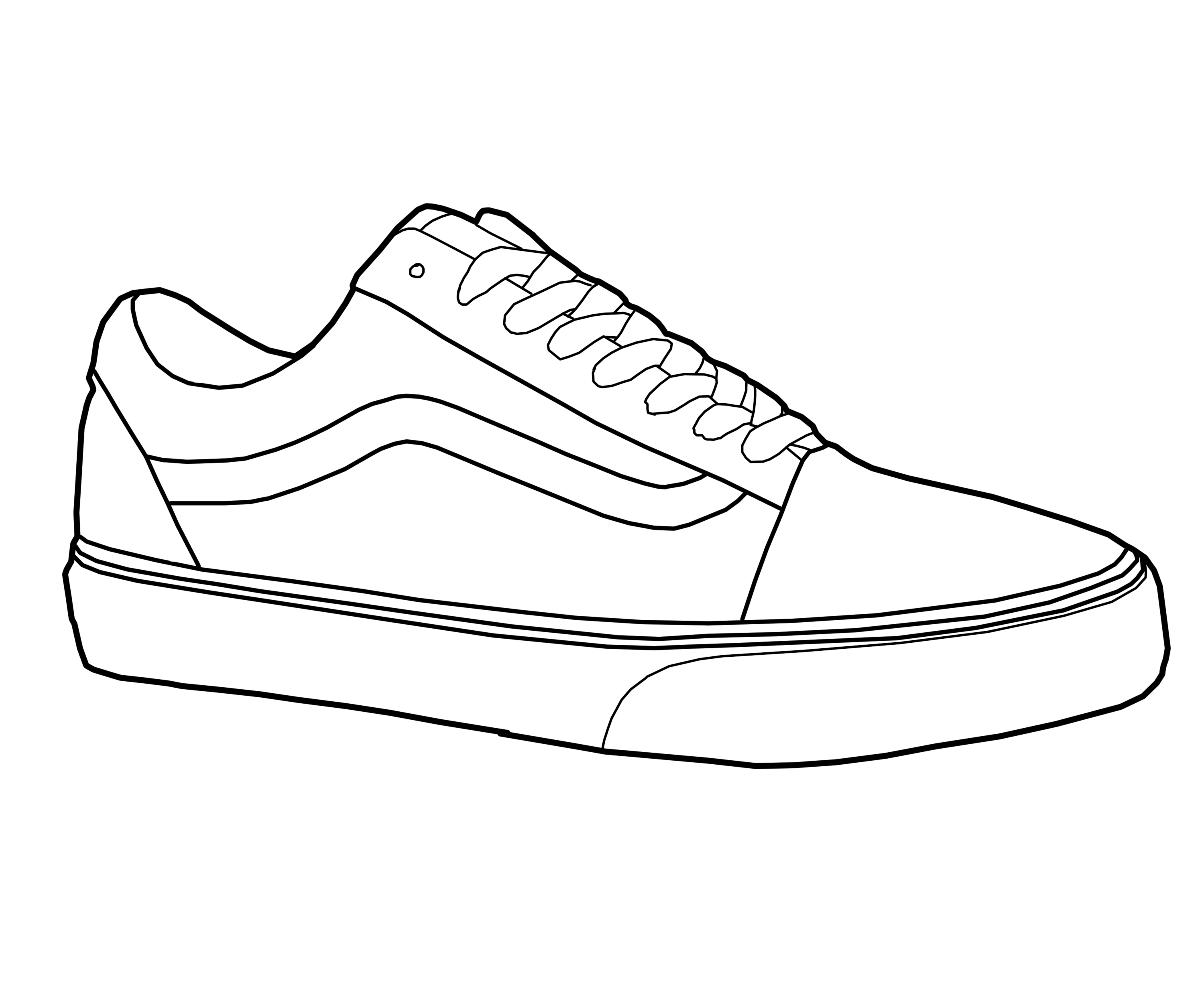 converse shoe outline