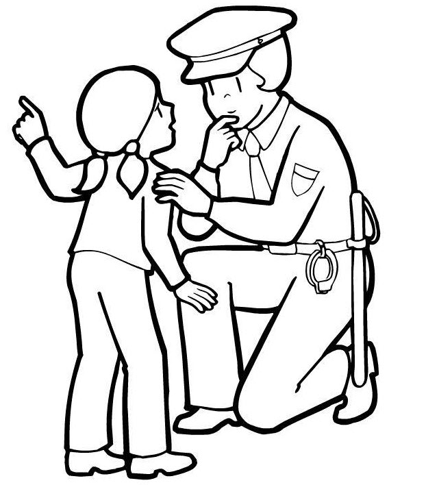 to serve and protect police officer coloring pages for kids | Best 
