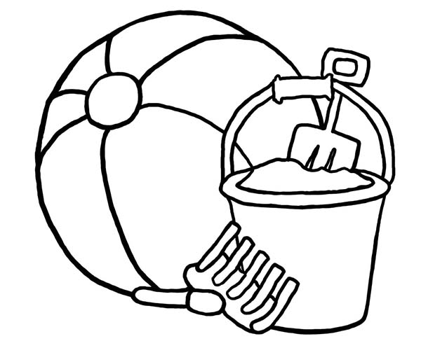 Big Beach Ball Coloring Page | Coloring Page