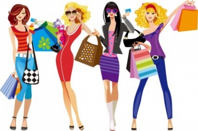 Free vector Vector people Shopping Girls Vector Illustration 