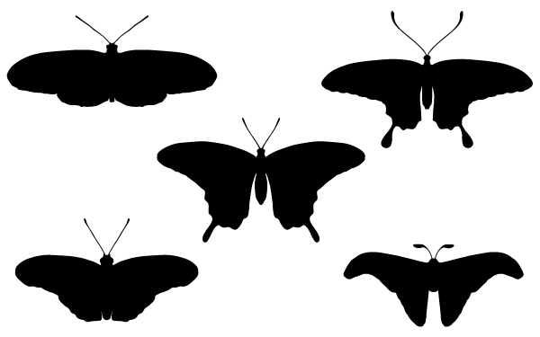 Free Butterfly Silhouettes Vector | Download Free Vector Art